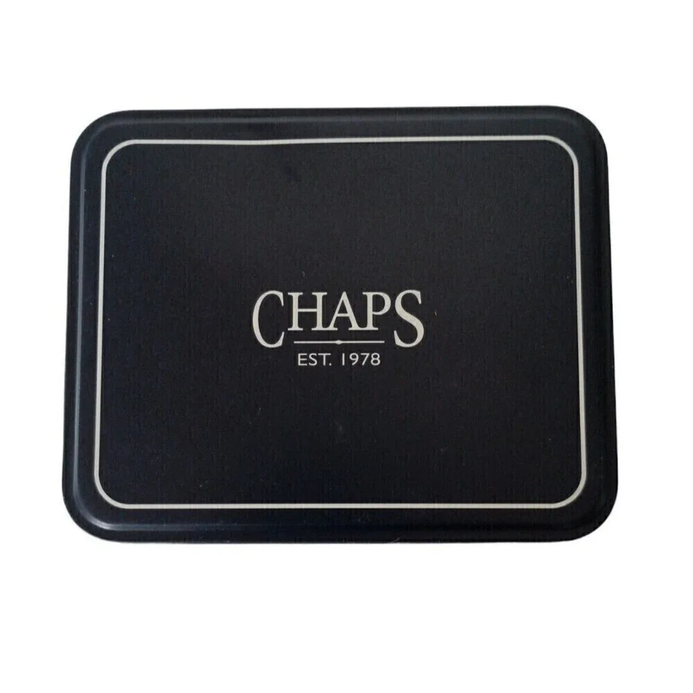 Chaps Men Dark Brown Traveler Bifold Genuine Leather Wallet RFID Protection